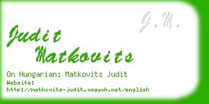 judit matkovits business card